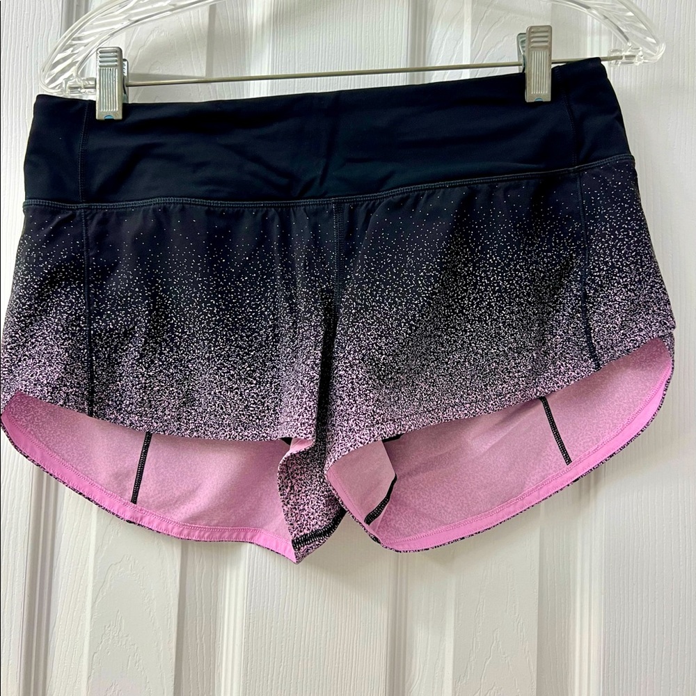 Lululemon Speed Up Short 2.5” - Ombré Speckle Stop Print Vintage Pink/Black